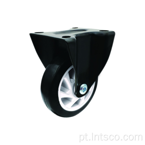 4 "White PP Core Black PVC rodas rígidos